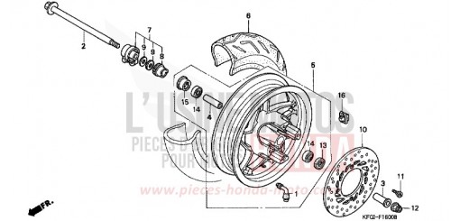 ROUE AVANT FES2502 de 2002